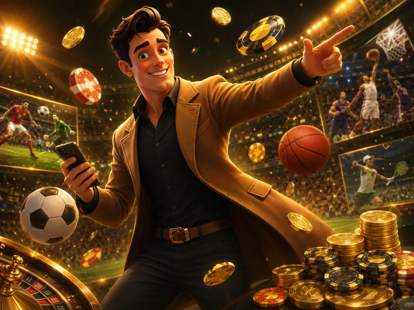 Live Sports Betting Arena Action
